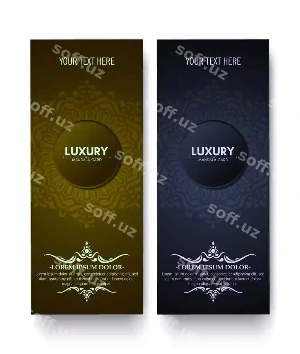 Elegent mandala uslubidagi kart dizayni | Elegant mandala style card design