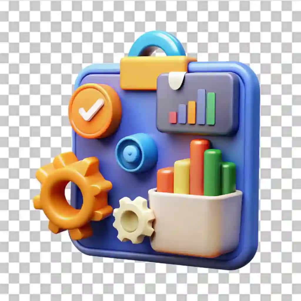3D loyihani ishlab chiqish belgisi biznes moliyaviy hisobotining o'sish bosqichlari | 3d project development icon business financial report growth steps