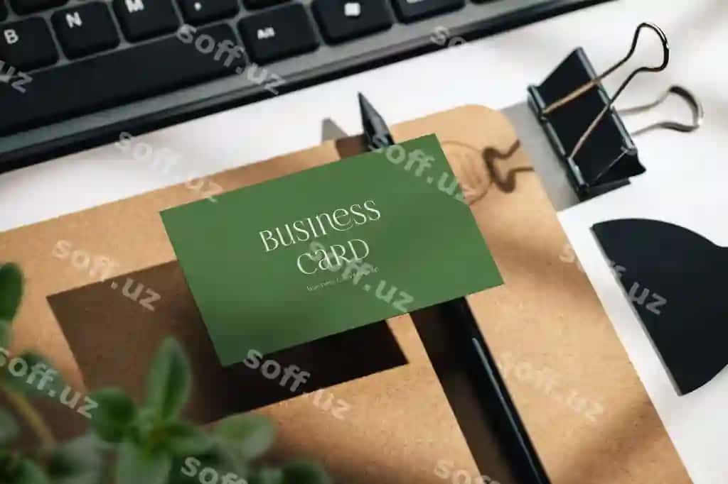 Namuna biznes karta orqa fonda ish stol qurdiq varaq atrofda | Mockup business card background desktop cork sheet surrounded by