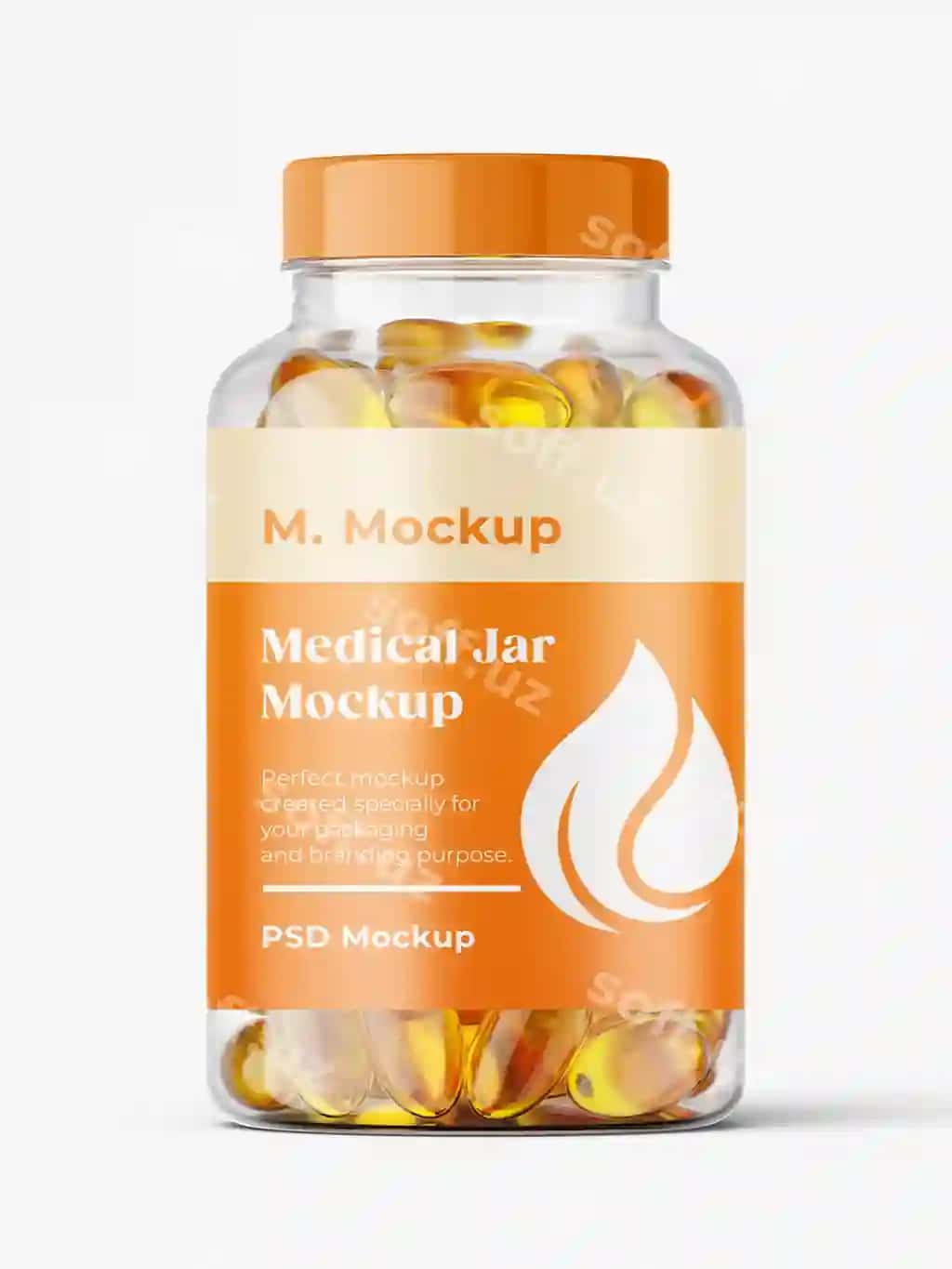 Tibbiy flakon mockup PSD dizayni | Medical bottle mockup psd design