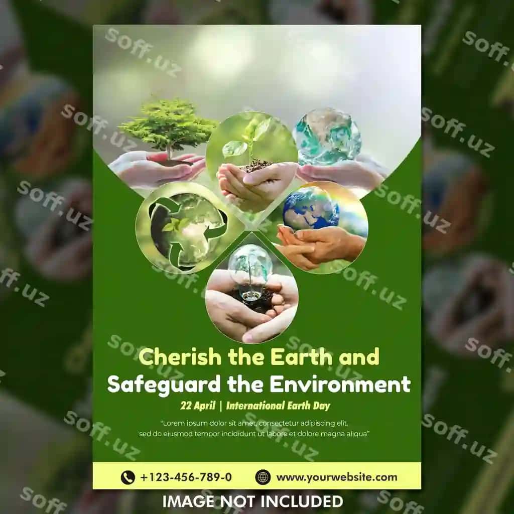 Earth Day flyer dizayn shabloni | Earth day flyer design template