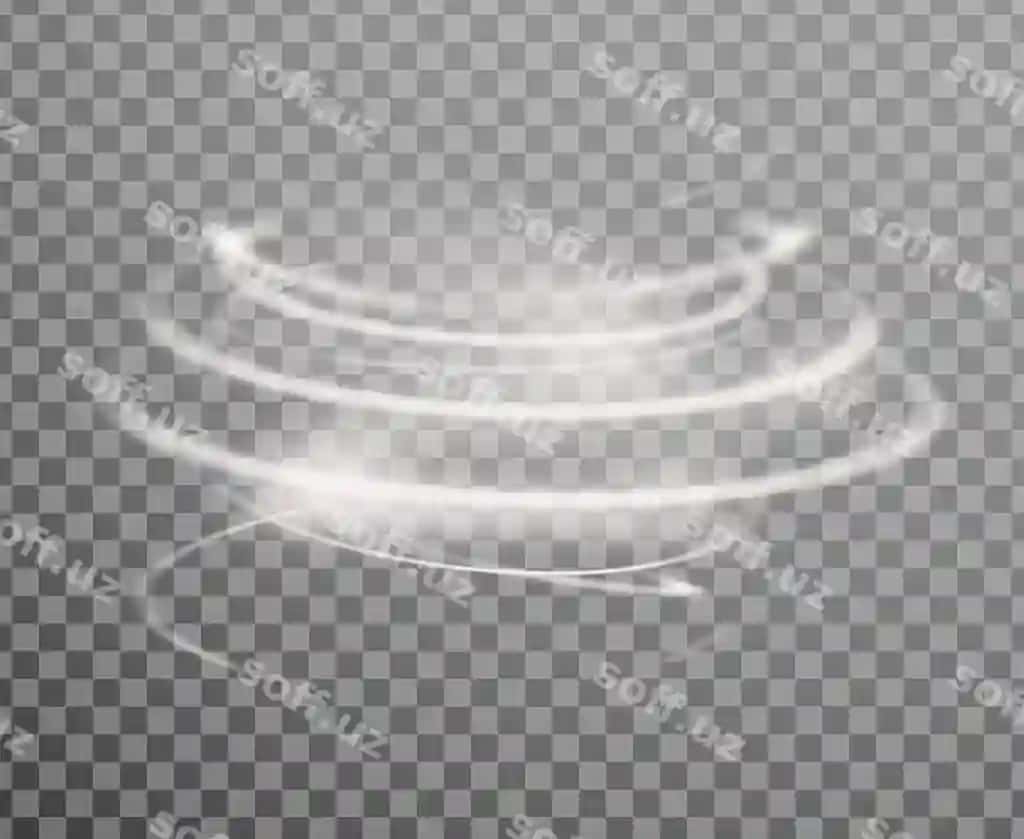 Haqiqiy shamol aylanma vektori oq rangda | Realistic wind swirls vector with white color