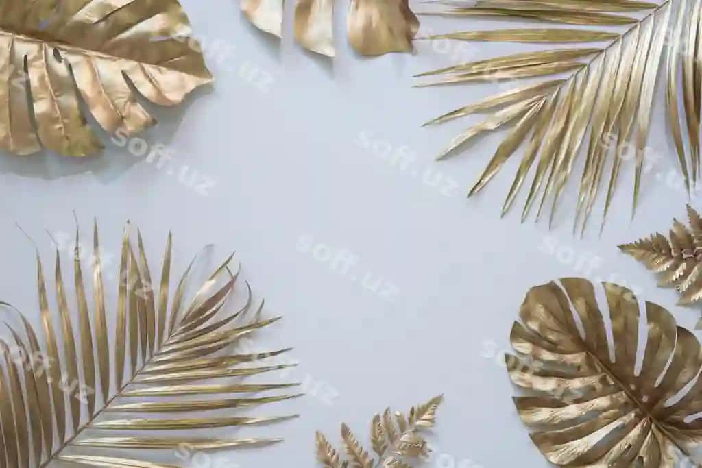 Guruh oltin varaq qorong'iq g'ismlar devori fon | Group golden leaves dark brick wall background