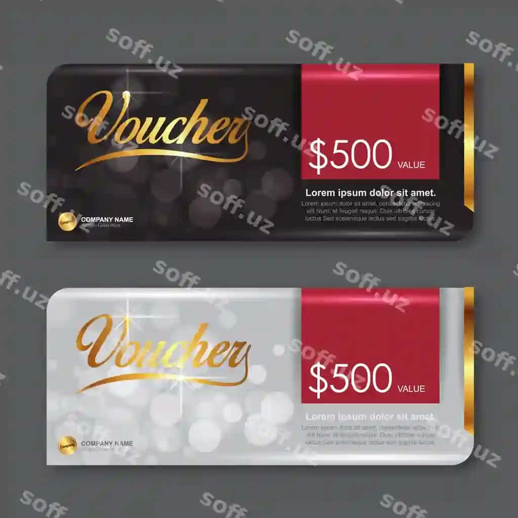 Sovg'a voucher chegirma shabloni | Gift voucher discount template