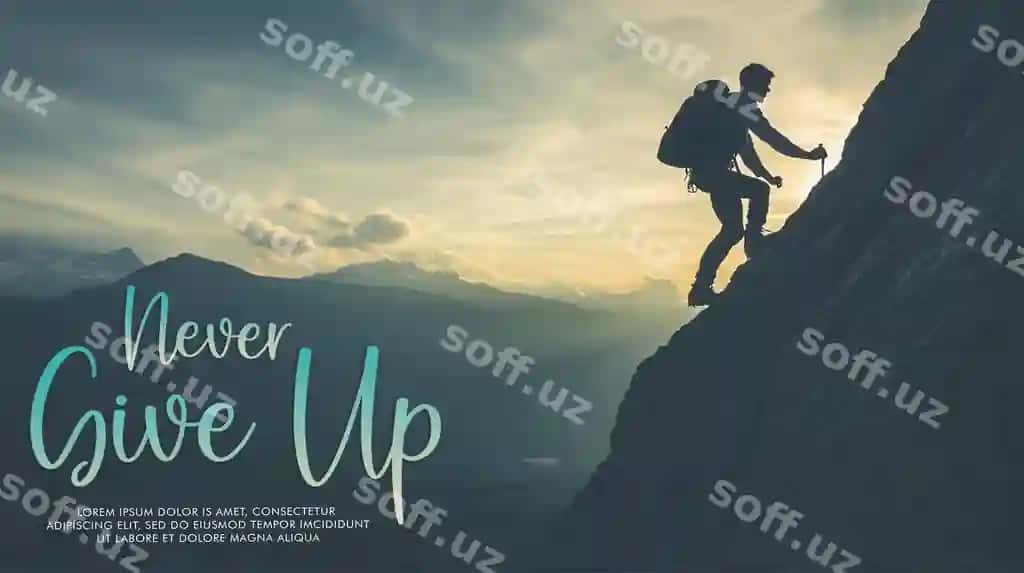 Poster hech qachon bermang | Poster never give up