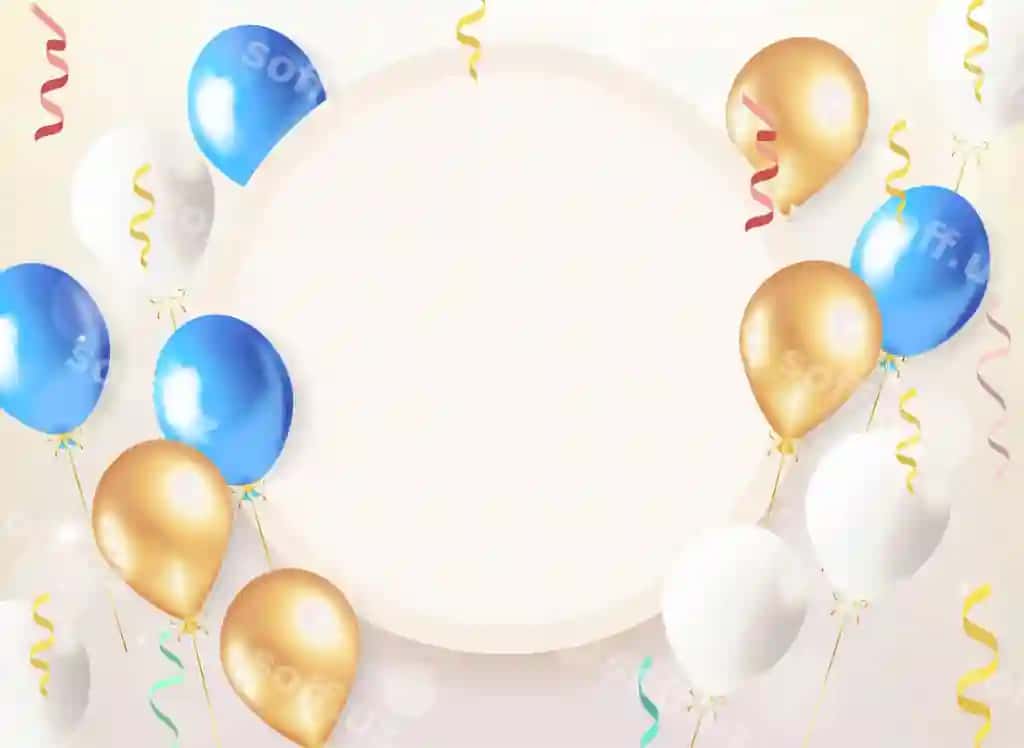 Tug'ilgan kun orqa fonda sharqillar va konfettibilan | Birthday background with balloons confetti