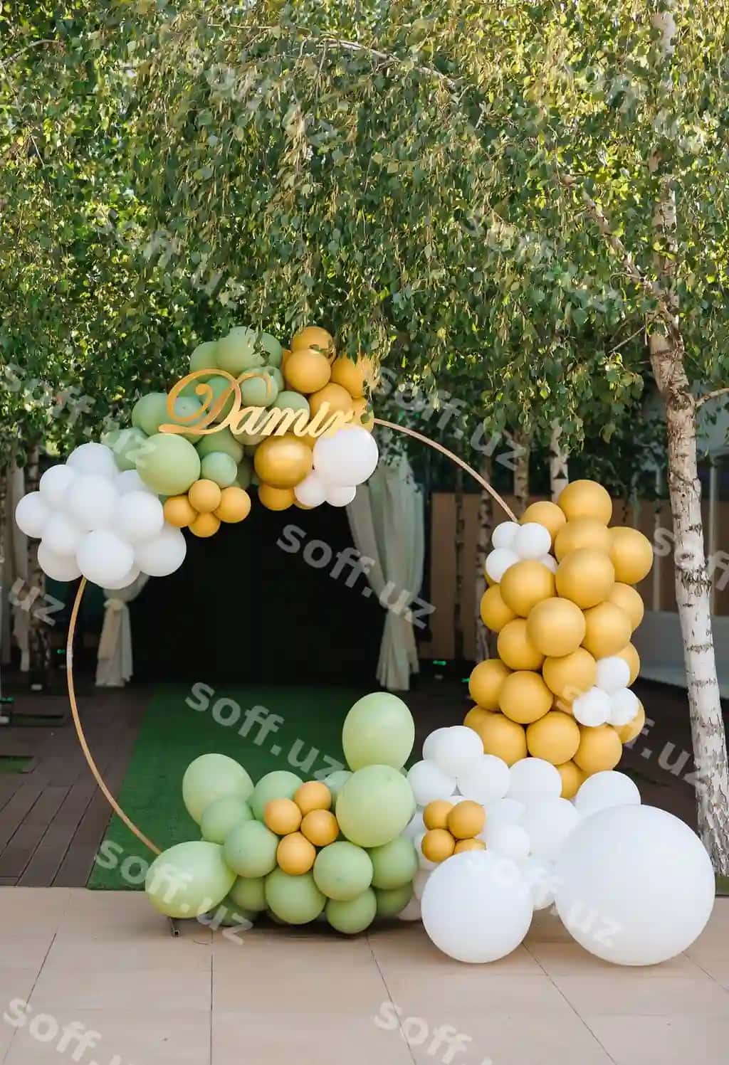 Bezatilgan arch baxora tug'ilgan bolaning | Arch decorated appy birhday child