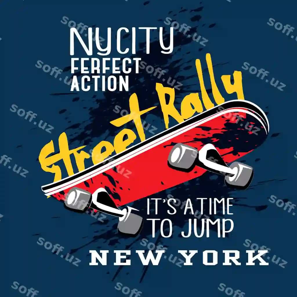 Skateboard tipografiyasi futbolka vektori | Skateboard typography t shirt vector