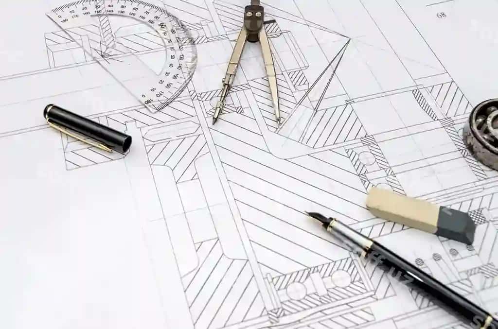 Muhandis asboblari detallli chizmasi | Engineer tools drawing close up
