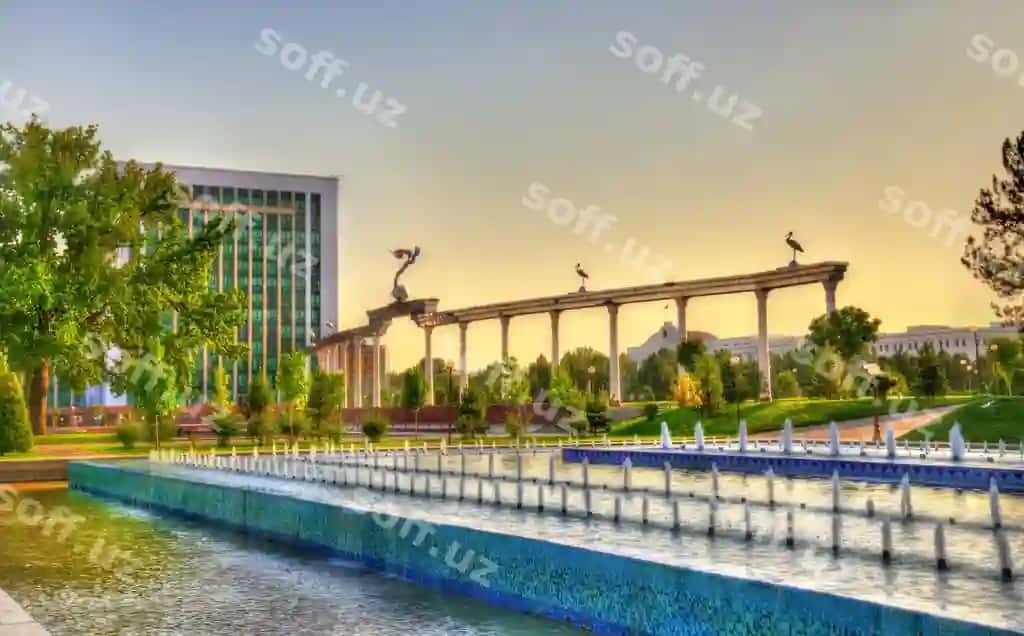 Shohon Mustaqbol Maydoni Toshkent Poytaxti O'zbekiston | Fountain independence square tashkent capital uzbekistan