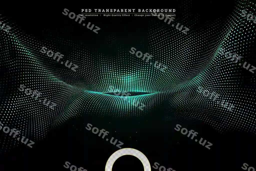Ko'k dalgali yarımsayıq shaffof orqa fonda | Blue wavy halftone transparent background