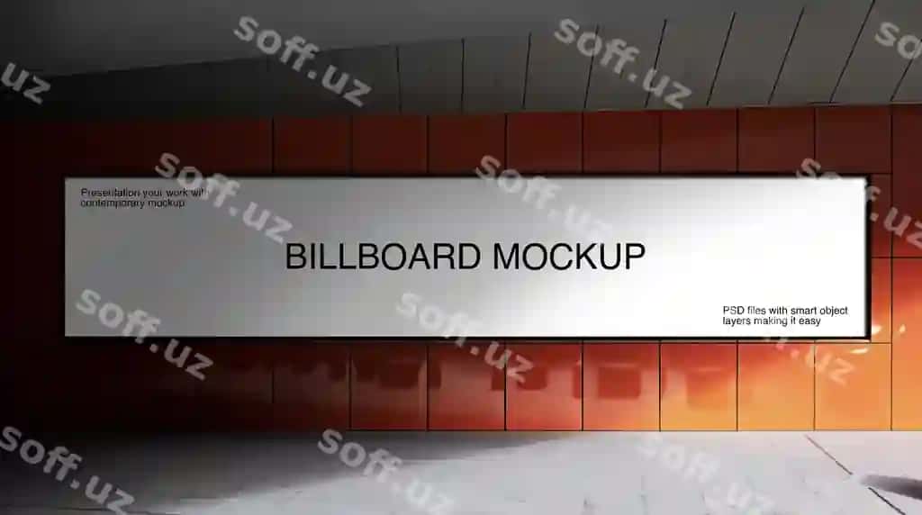 Billboard belgisi qizil devorda | Billboard sign red wall