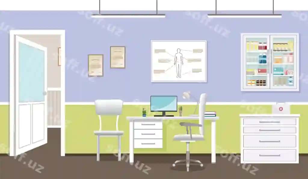 Shifokorning konsultatsiya xonasi ichki klinika | Doctor s consultation room interior clinic