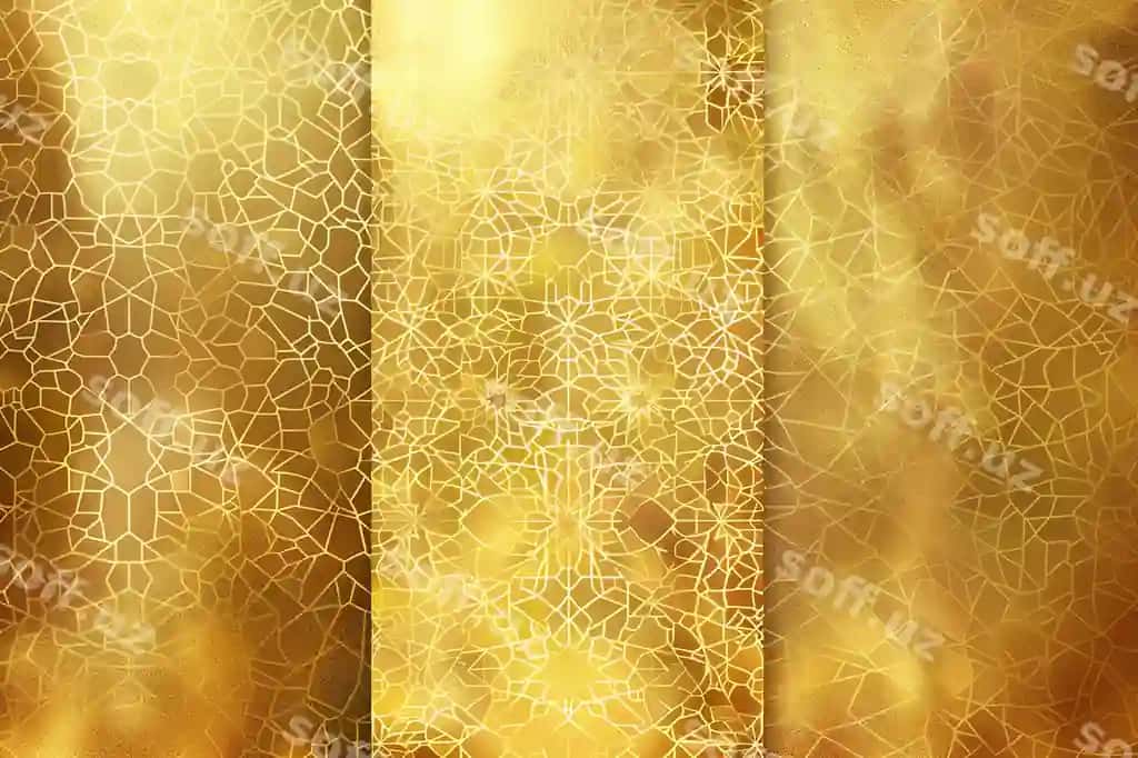 Islomiy naqshli ramka hilol rasm bilan arab stilidagi Eid Muborak fon | Islamic patterned border with crescent moon illustration arabic eid mubarak background