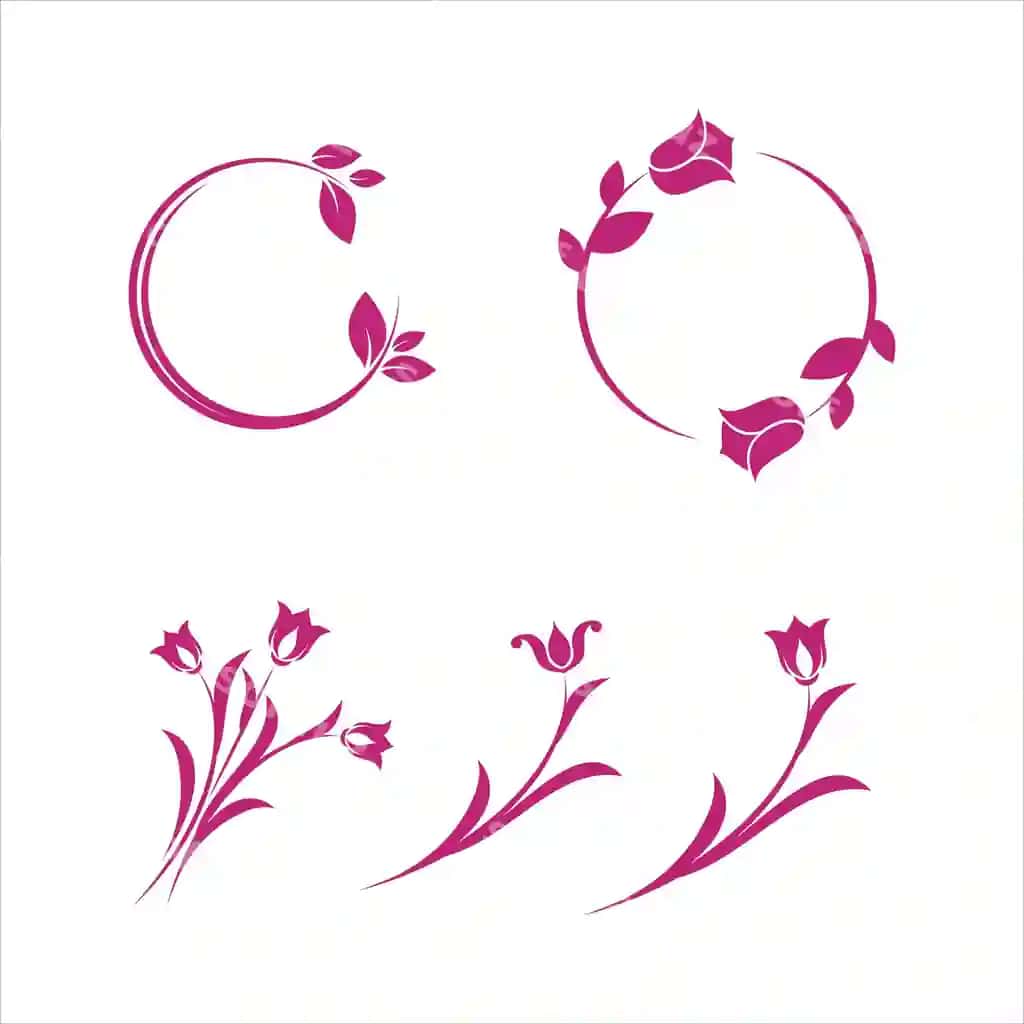 Go'zallik florist vektor ikonka dizayn shabloni | Beauty florist vector icon design template