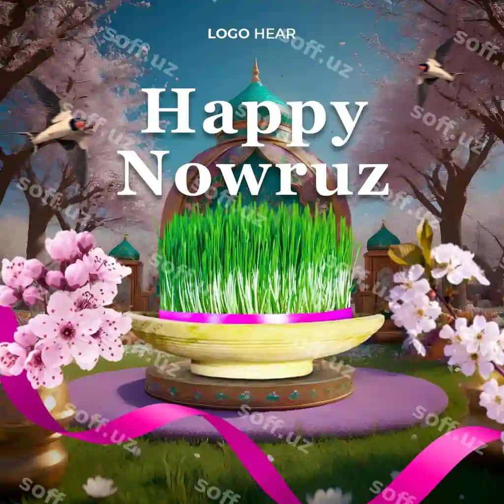 Psd baner dizayni baxirli Nowruz bayrami bilan | Psd banner design with happy nowruz holiday