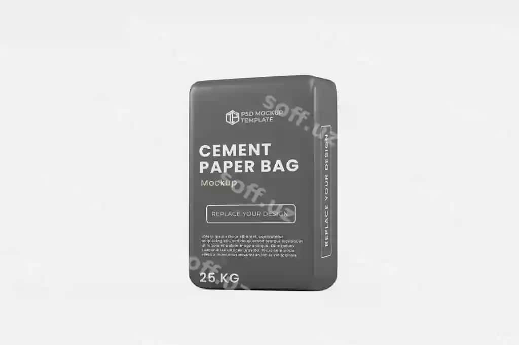 Psd qog'oz tsiment sumkasi mockup | Psd paper cement bag mockup