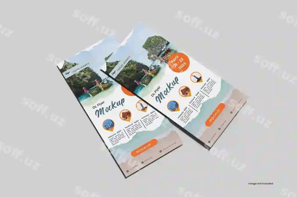Dl flyer psd maketi | Dl flyer psd mockup