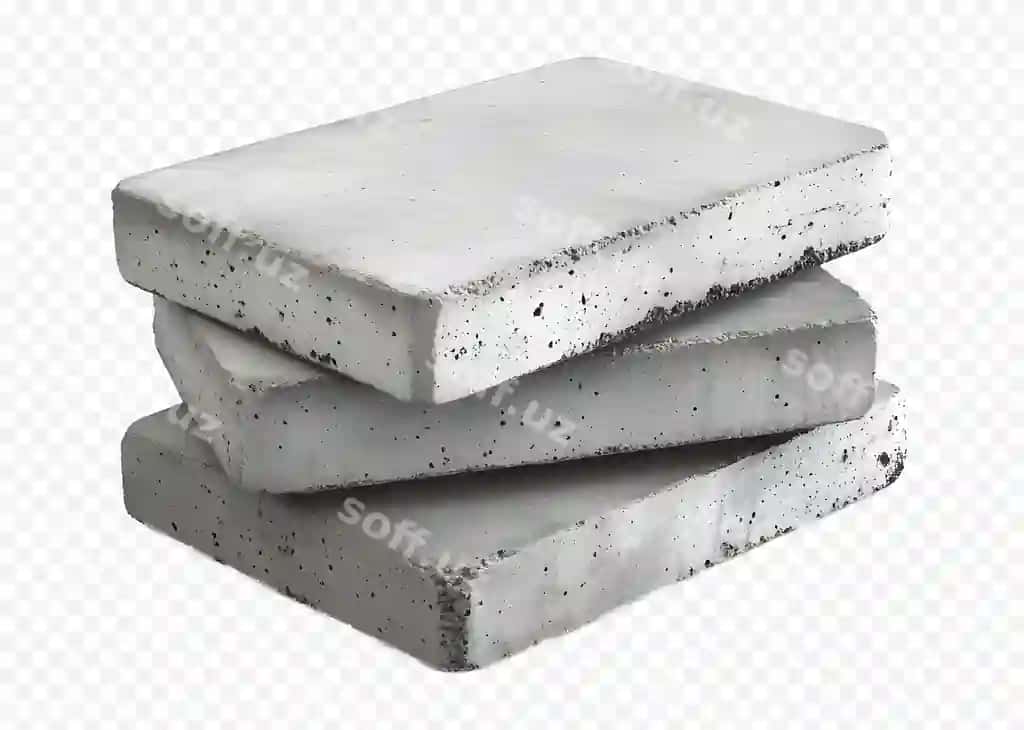 Beton materiallar oq fon | Concrete materials white background
