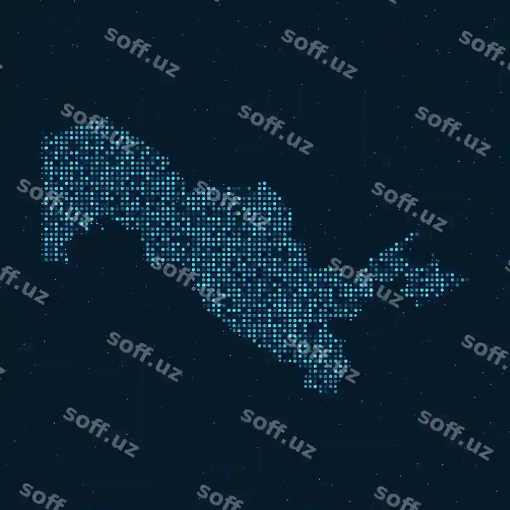 Abstrakt nuqtali yarı ton yulduzli effekt bilan qora ko'k orqa fonda | Abstract dotted halftone with starry effect dark blue background