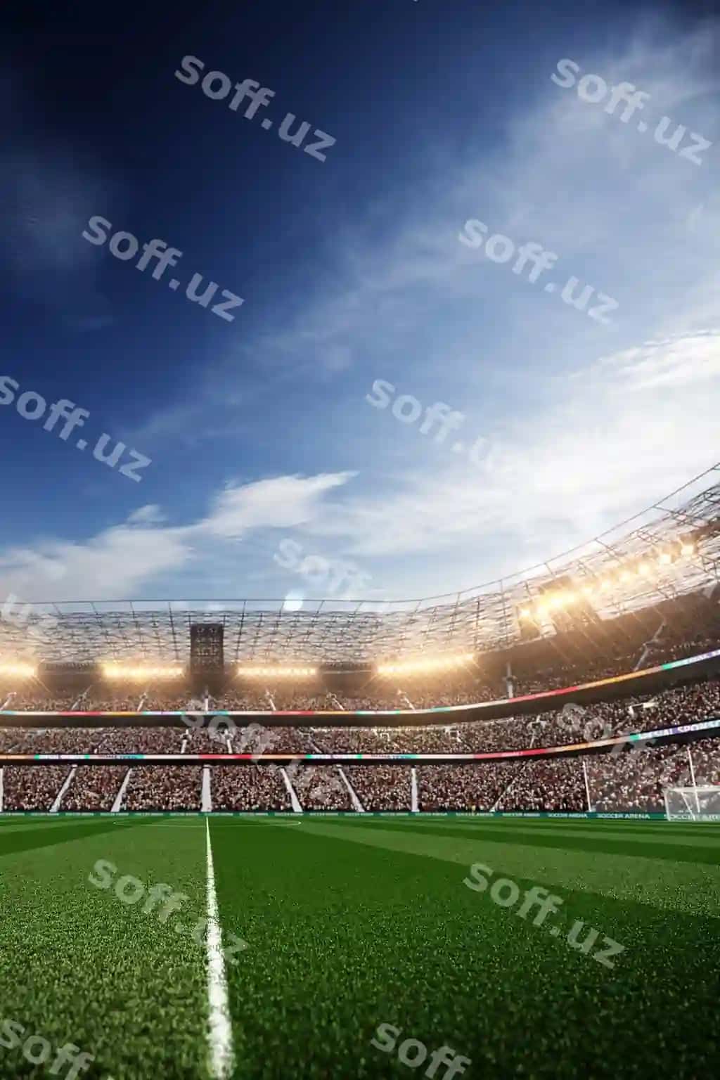 Muxlislar bilan bo'm-bo'sh futbol stadioni | Empty soccer stadium with fans