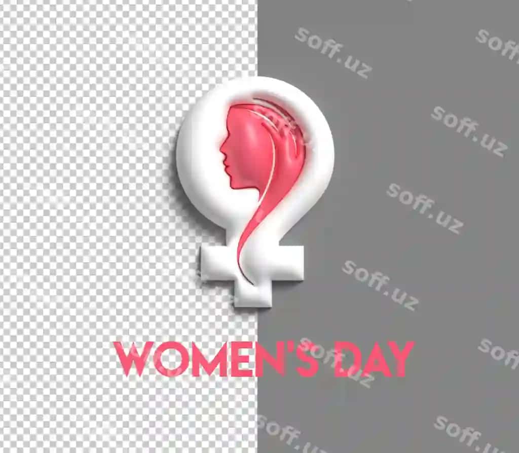 Ayollar kuni 8-mart bo'sh joyingiz uchun matn 3D render illustratsiya dizayni | Women s day 8 march space your text 3d render illustration design