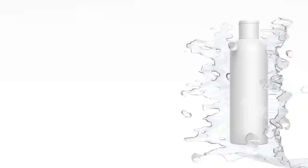 Kosmetika qadoqlash namunasi sivoq ta'sir bilan | Cosmetic packaging mockup with liquid effect
