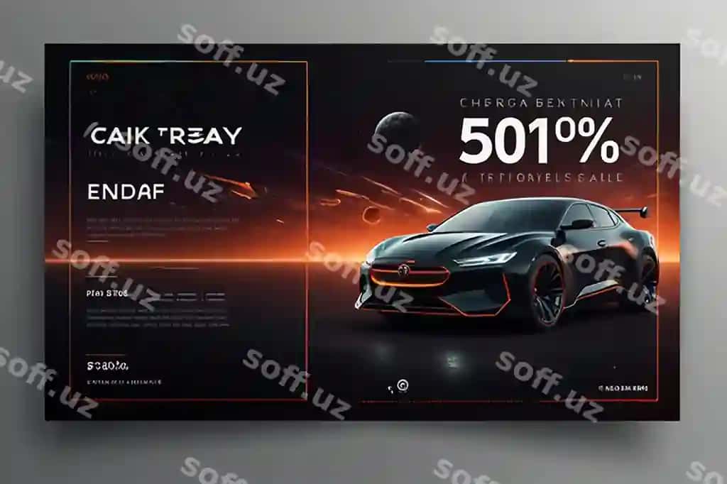 Mashina Black Friday super chegirma sotuv kvadrat flyer dizayni | Car black friday super discount sale square flyer design