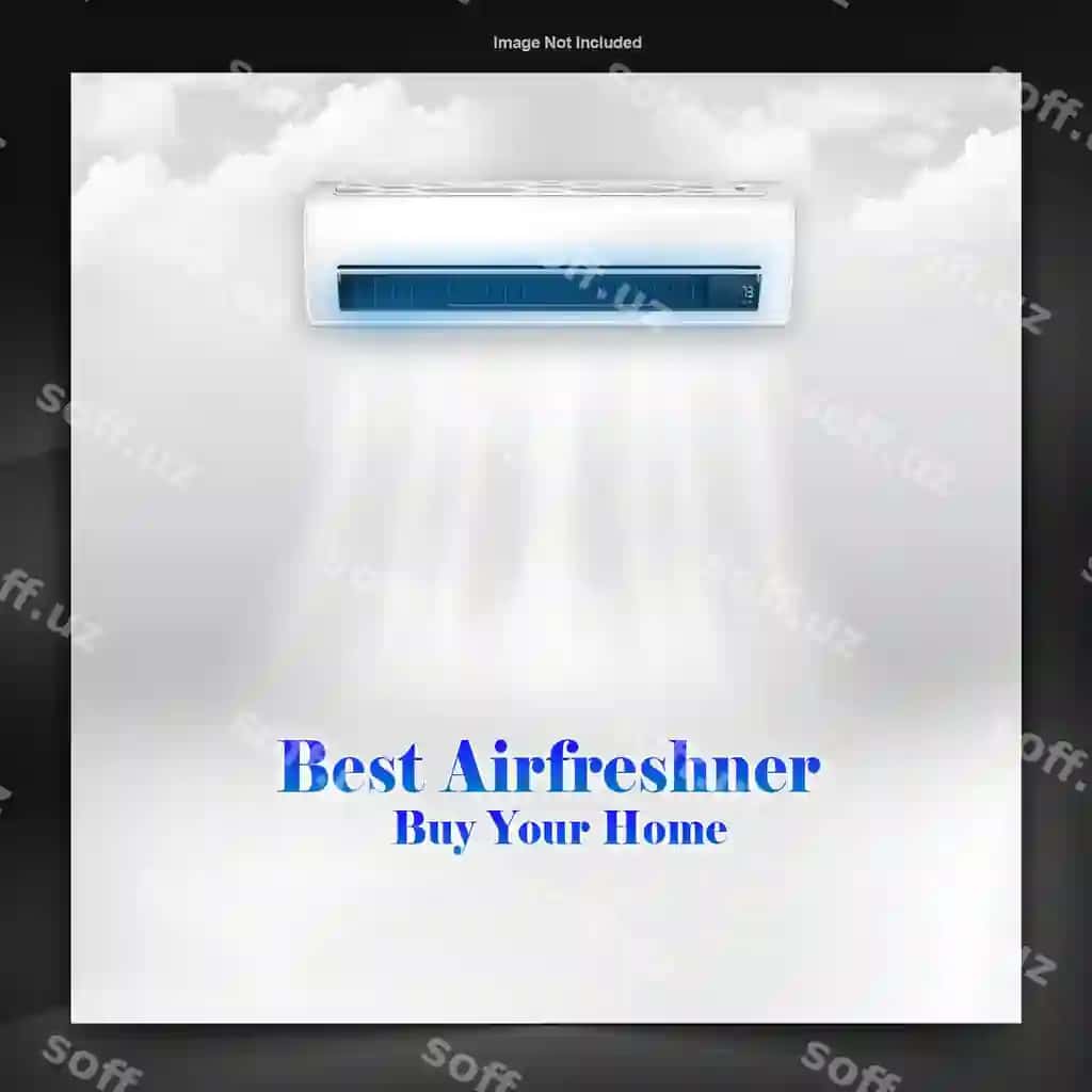 Konditsioner sotuv aksiyasi poster dizayn shabloni | Air conditioner sale poster design template