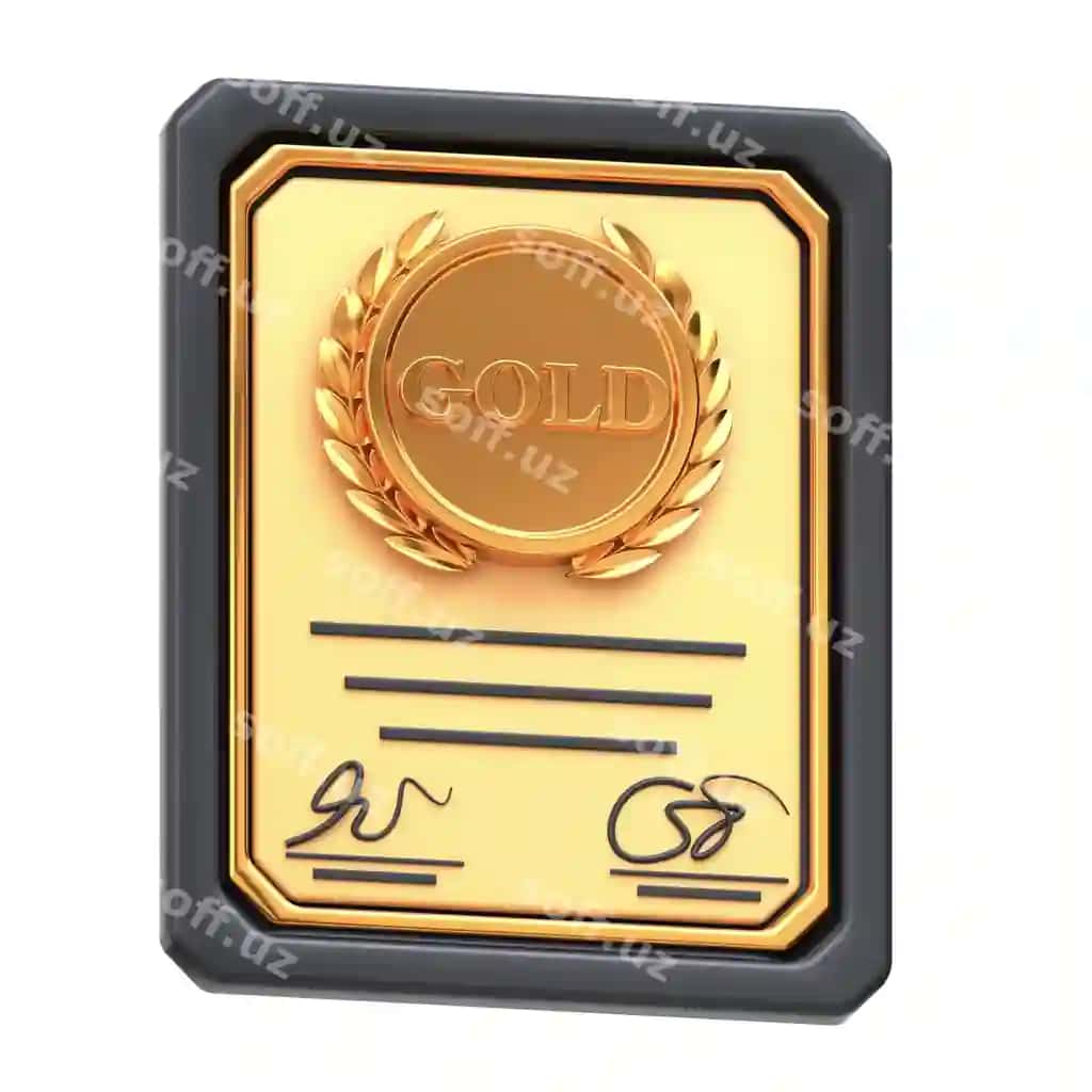 3d ikon oltin sertifikat 3d illustratsiya 3d element 3d render grafik elementlar dizayni | 3d icon gold certificate 3d illustration 3d element 3d rendering graphic elements design