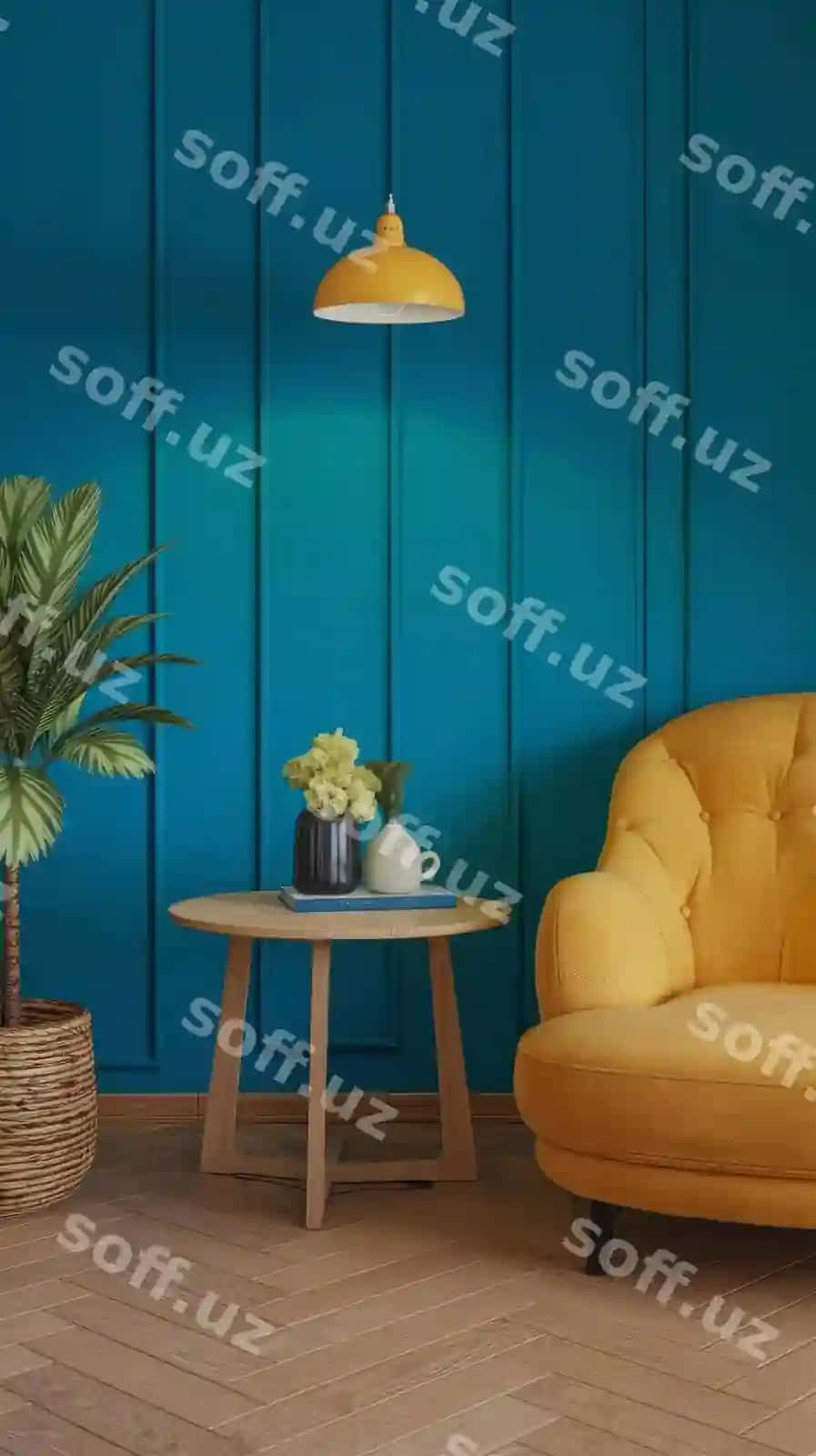 Studiya devori va xona orqa fonda yorqin ko'k va syano ranglarda | Blue light cyan studio wall room background