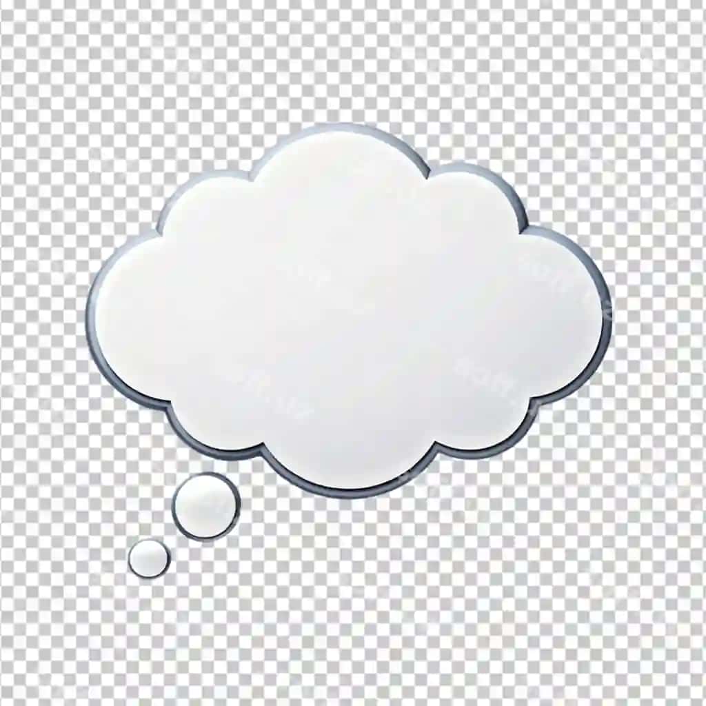 Fikr balonasi shaffof orqa fonda | Thought bubble transparent background
