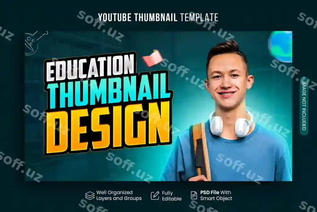 Ta'lim minyatura dizayni YouTube minyatura dizayni | Education thumbnail design youtube thumbnail design