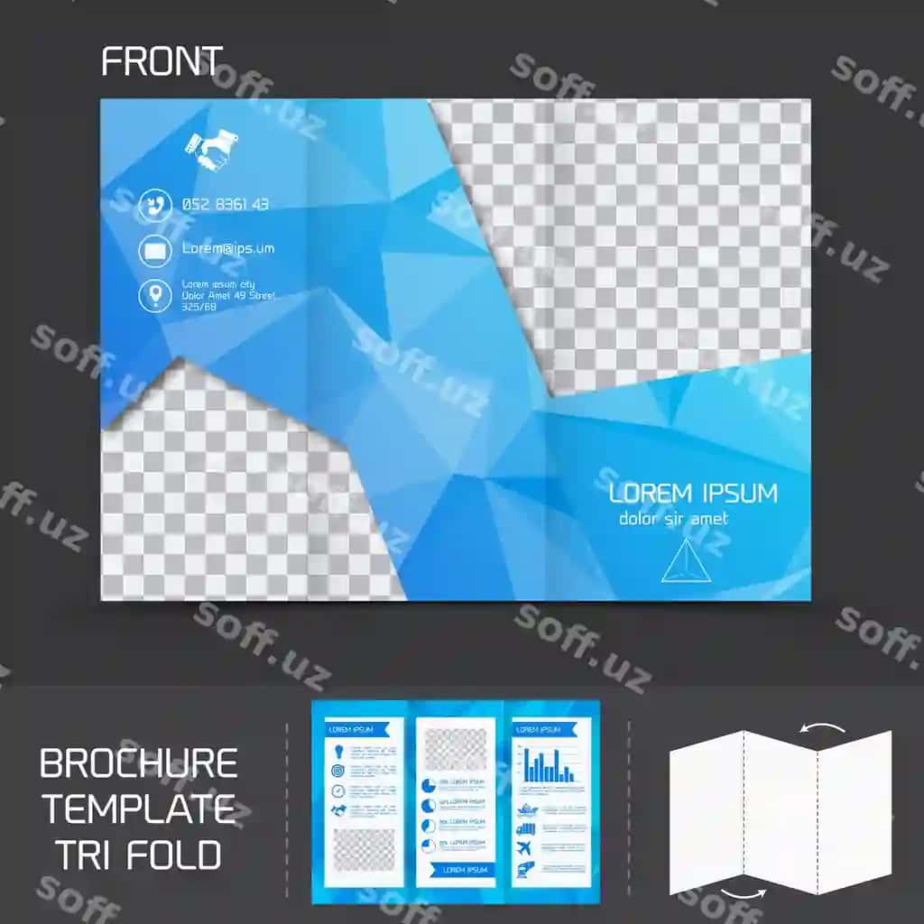 Brosyer shabloni uch qatlamda | Brochure template tri fold