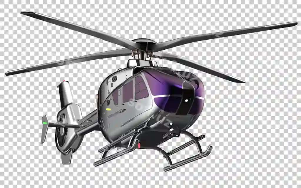 Zamonaviy vertolyot shaffof orqa fonda 3D render illustratsiyasi | Modern helicopter transparent background 3d rendering illustration