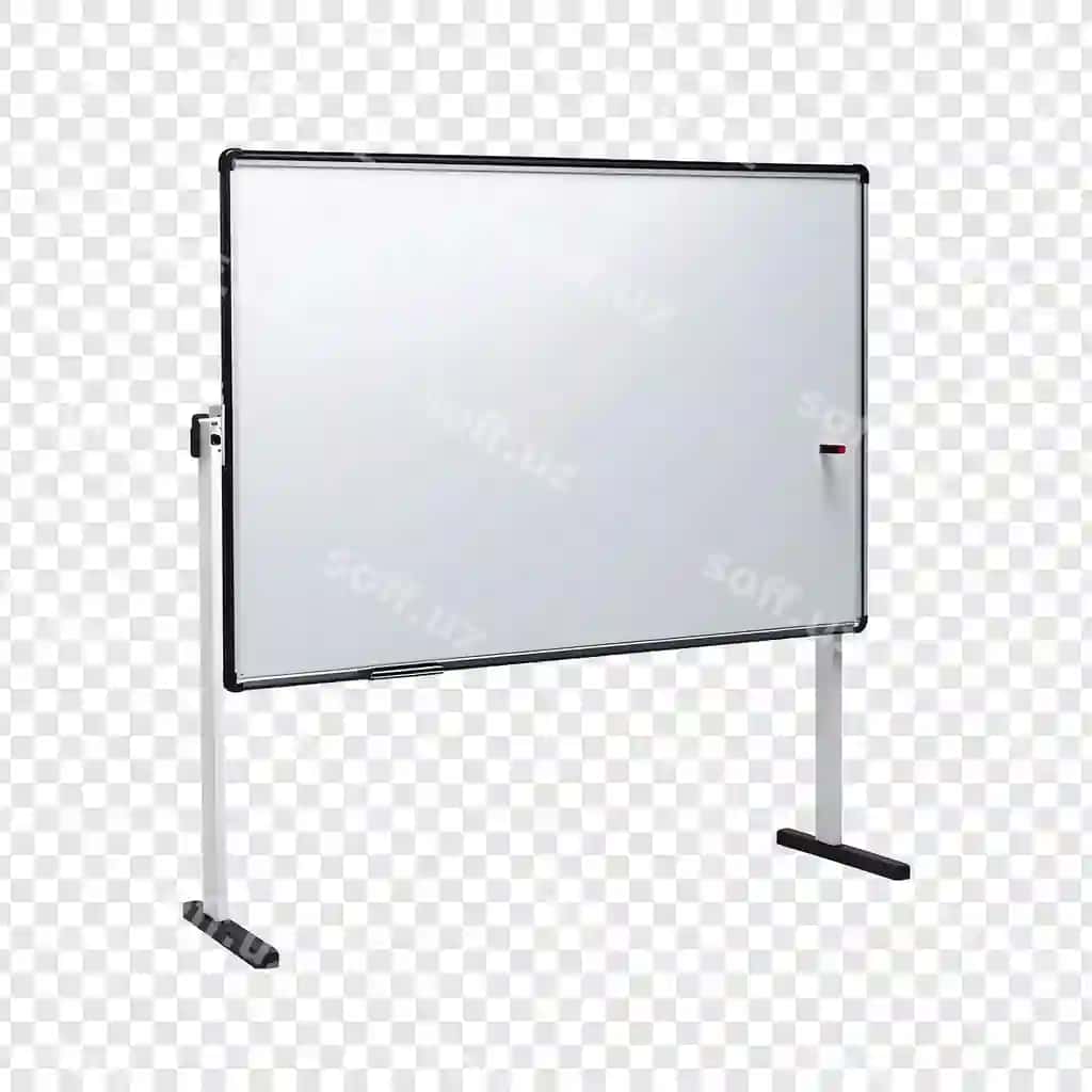 Oq doska ajraltirilgan shaffof fonli | Whiteboard isolated transparent background
