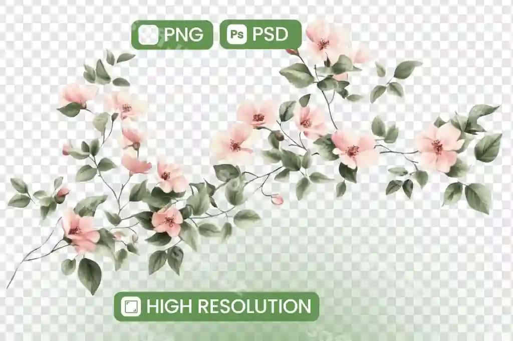 Yuqori aniqlikdagi png psd fayllarini yuklab oling nozik pushti gullar yashil | Download highresolution png psd files delicate pink flowers green