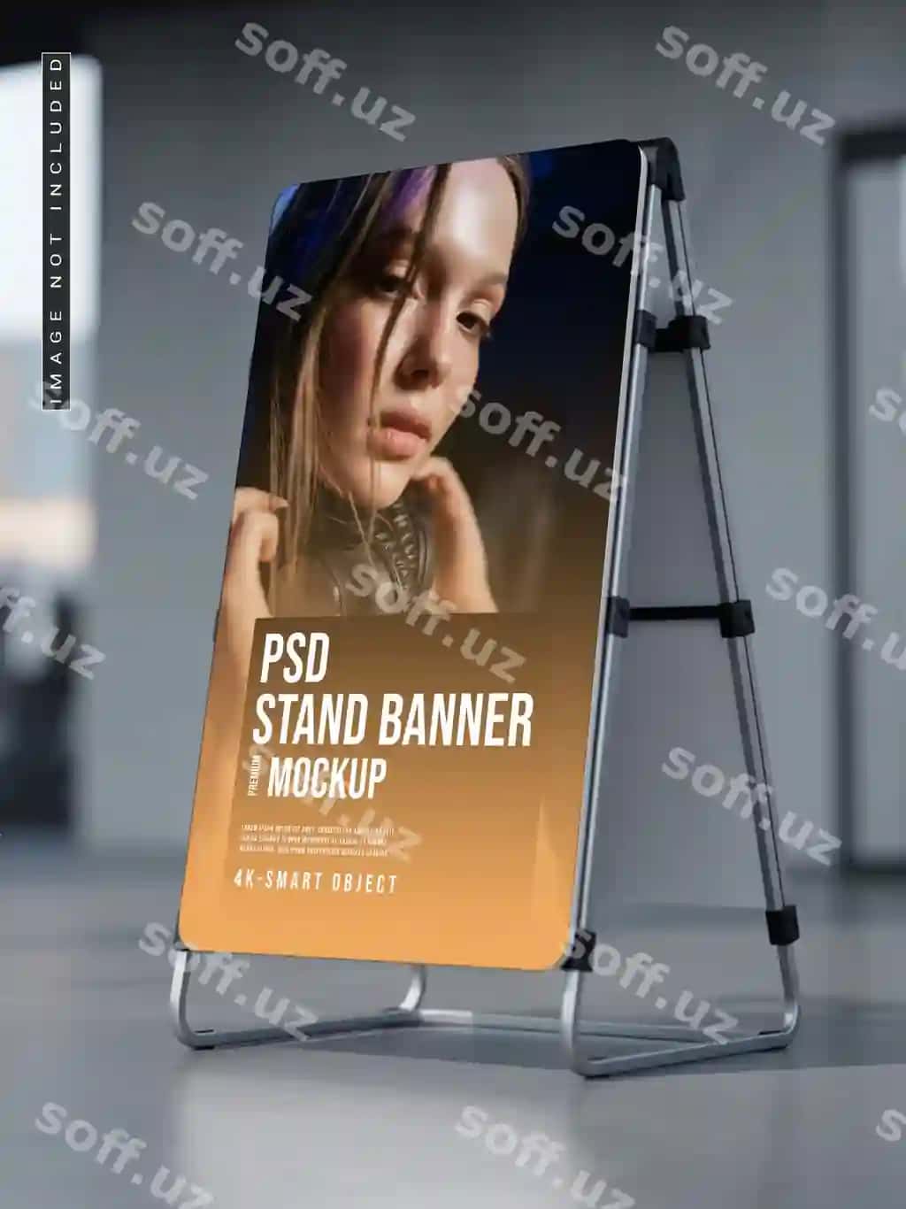Psd reklama tashqari stoyka baner namunasi | Psd advertisement outdoor stand banner mockup
