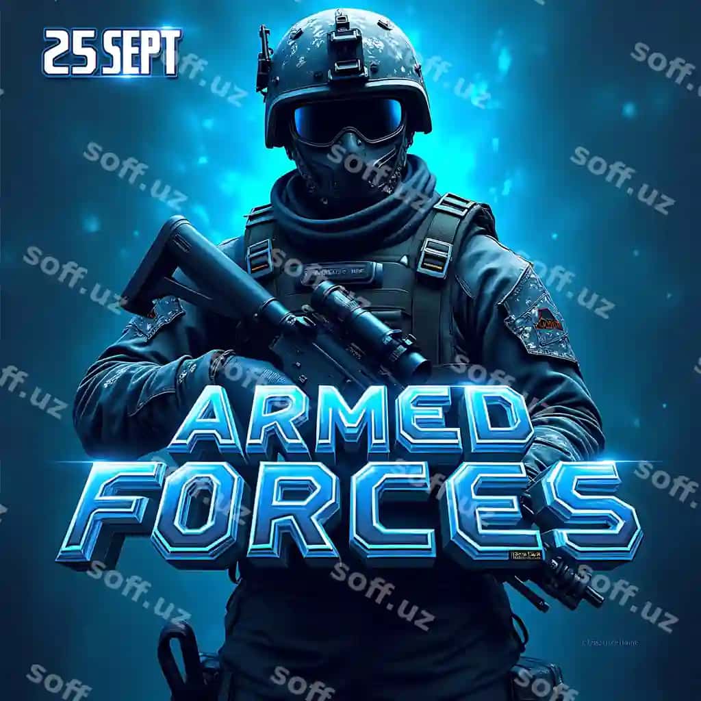 Silahlı qo'llar flyeri ijtimoiy tarmoqlardagi e'lon | Armed forces flyer social media post