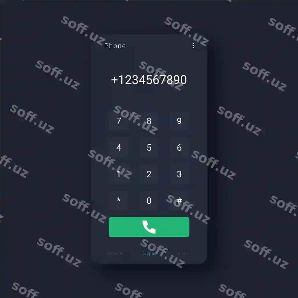 Telefon tugmalar paneli interfeysi | Phone keypad interface