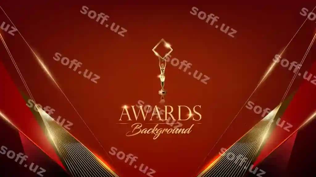 Qizil oltin fonda sovrin fon dekoratsiyasi zamonaviy abstrakt grafika | Red gold background award background luxury graphics modern abstract