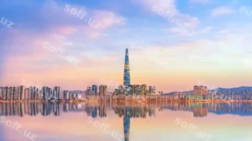 Seul shahri qissaqol, Han daryosi, Janubiy Koreya | Seoul city sunset han river south korea