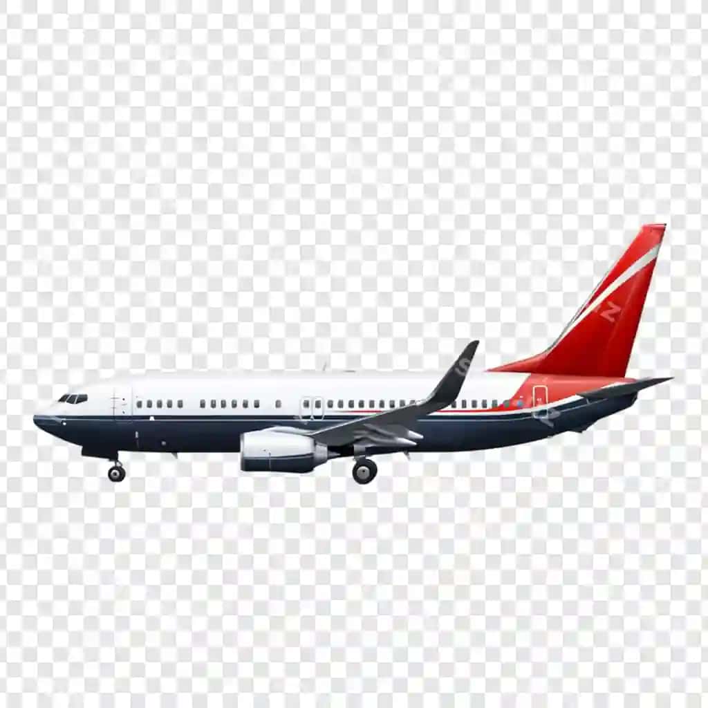 Parvoz samolyot ajraltirilgan shaffof fonda | Flying airplane isolated transparent background