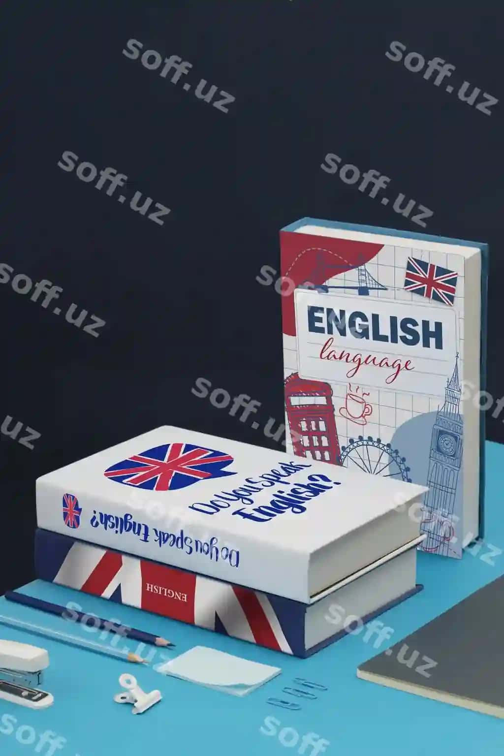 Yuqori burchakdagi ingliz kitoblari joylashuvi | High angle english books arrangement