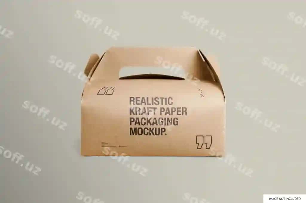 Kraft qog'oz packeta namunasi | Kraft paper packaging mockup