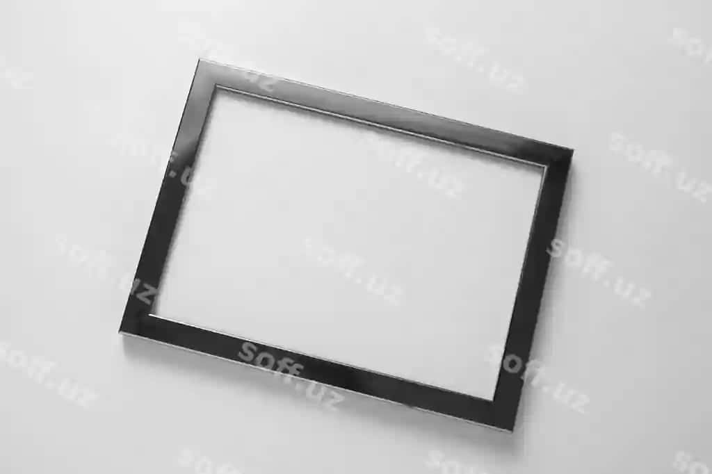 Metal ramka namunasi oddiy orqa fonda | Metal frame mockup with simple background