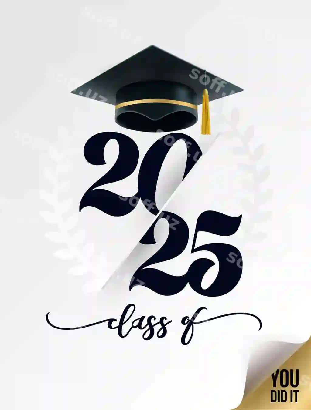 Sinf 2021 qo'l yozma tipografik harflar shrifti matni | Class 2021 handwritten typography lettering text