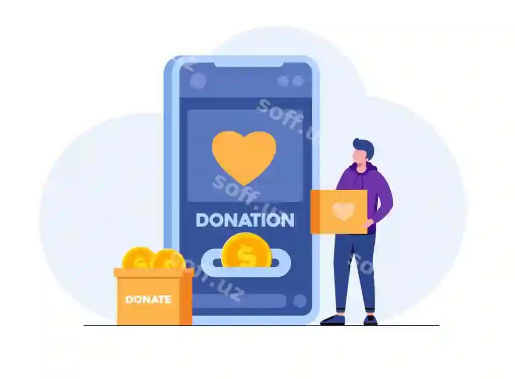 Shaxsiyatlar pul berish illustratsiyasi to'plami, ko'ngilli tangalarni qo'shish | Characters donating money illustration set volunteers putting coins