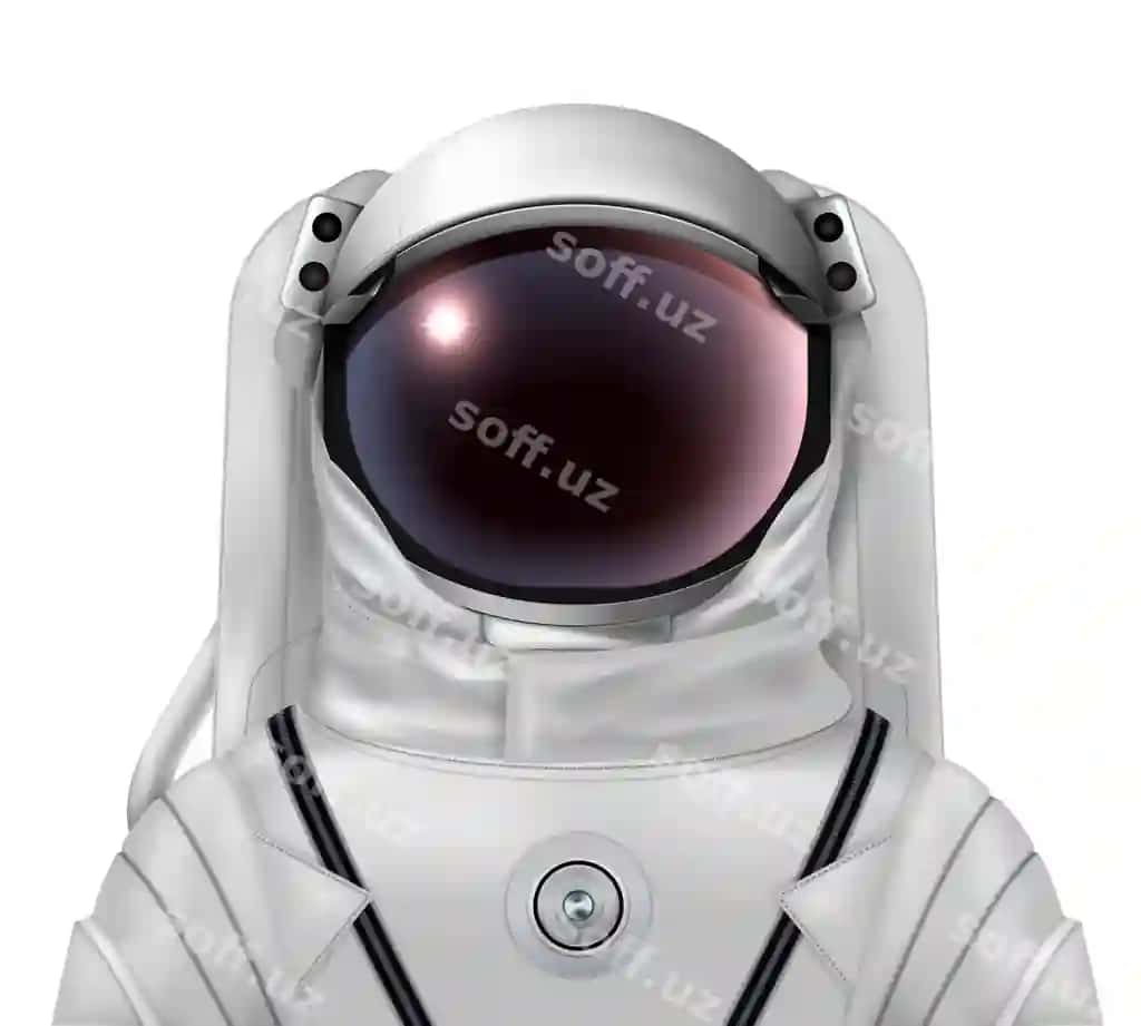 Astronaut kosmos qalpaq realistik kompositsiya ajraltirilgan rasm bilan | Astronaut space helmet realistic composition with isolated image