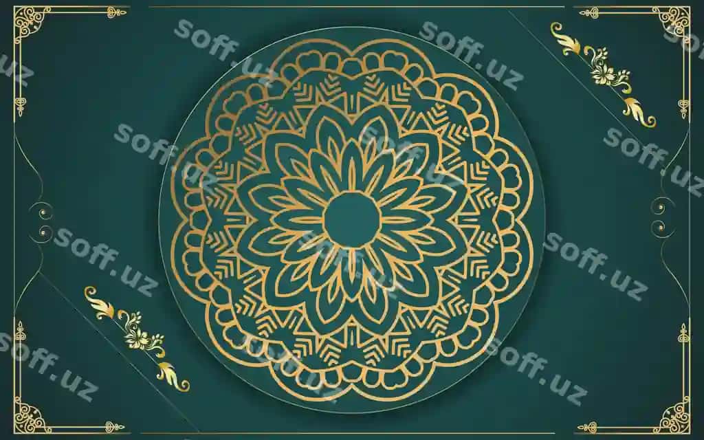Boylik bezatma mandala dizayn orqa fonda o'ttiz rangli o'zing | Luxury ornamental mandala design background gold color yourself